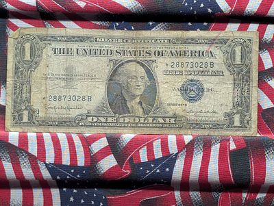 1957-B U.S. $1 Star Silver Certificate Note, Serial # *28873028B Condition PLEASE NOTE Some 