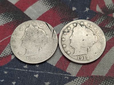 1892 & 1912-D Liberty Head V Nickels. 1892 &amp; 1912-D Liberty Head V Nickels Condition PLEASE 