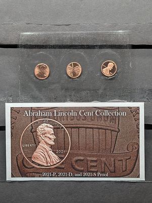 Abraham Lincoln Cent Collection - 2021 P&D and S-PROOF. Abraham Lincoln Cent Collection - 2021 