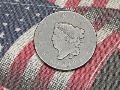 1817 Coronet Head Large Cent Condition PLEASE NOTE Some coins may have a grade on the package 