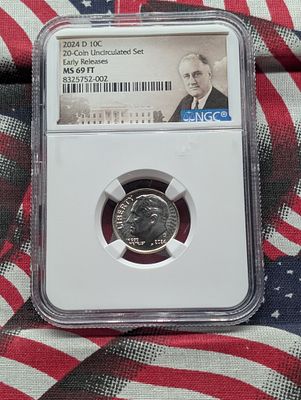 2024-D Roosevelt Dime - NGC MS69 FT *Early Release* Condition PLEASE NOTE Some coins may have a 