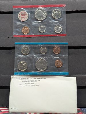 1972 P, D, & S U.S. Uncirculated Mint Set In OGP. 1972 P, D, &amp; S U.S. Uncirculated Mint Set 