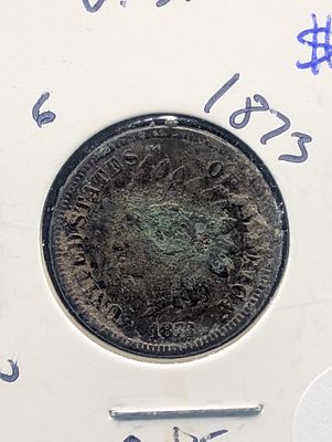 1873 "Open 3" Indian Head Cent - Better 1870's Date!. 1873 "Open 3" Indian Head Cent - Better 