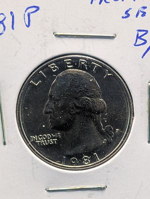1981-P Washington Quarter Condition PLEASE NOTE Some coins may have a grade on the package or 