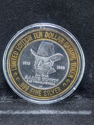 Limited Edition Ten Dollar Gaming Token, Sam's Town, .999 Fine Silver Center Condition PLEASE 