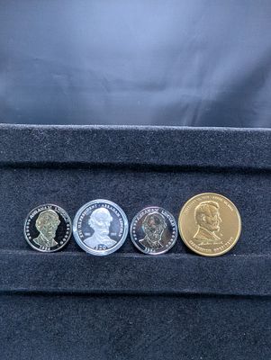 Lot of Four (4) Vintage Abe Lincoln Commem.. Medals Condition PLEASE NOTE Some coins may have a 