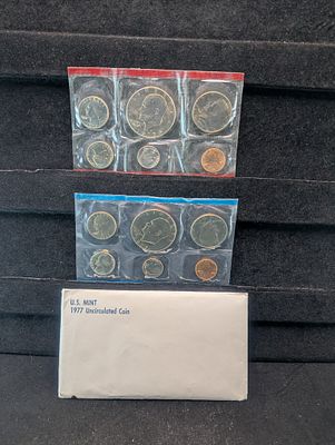 1977 P & D US Mint Unc. Set. 1977 P &amp; D US Mint Unc. Set Condition PLEASE NOTE Some coins 