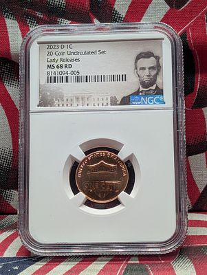 2023-D Lincoln Shield Cent - NGC MS68 RD - Early Release Condition PLEASE NOTE Some coins may 