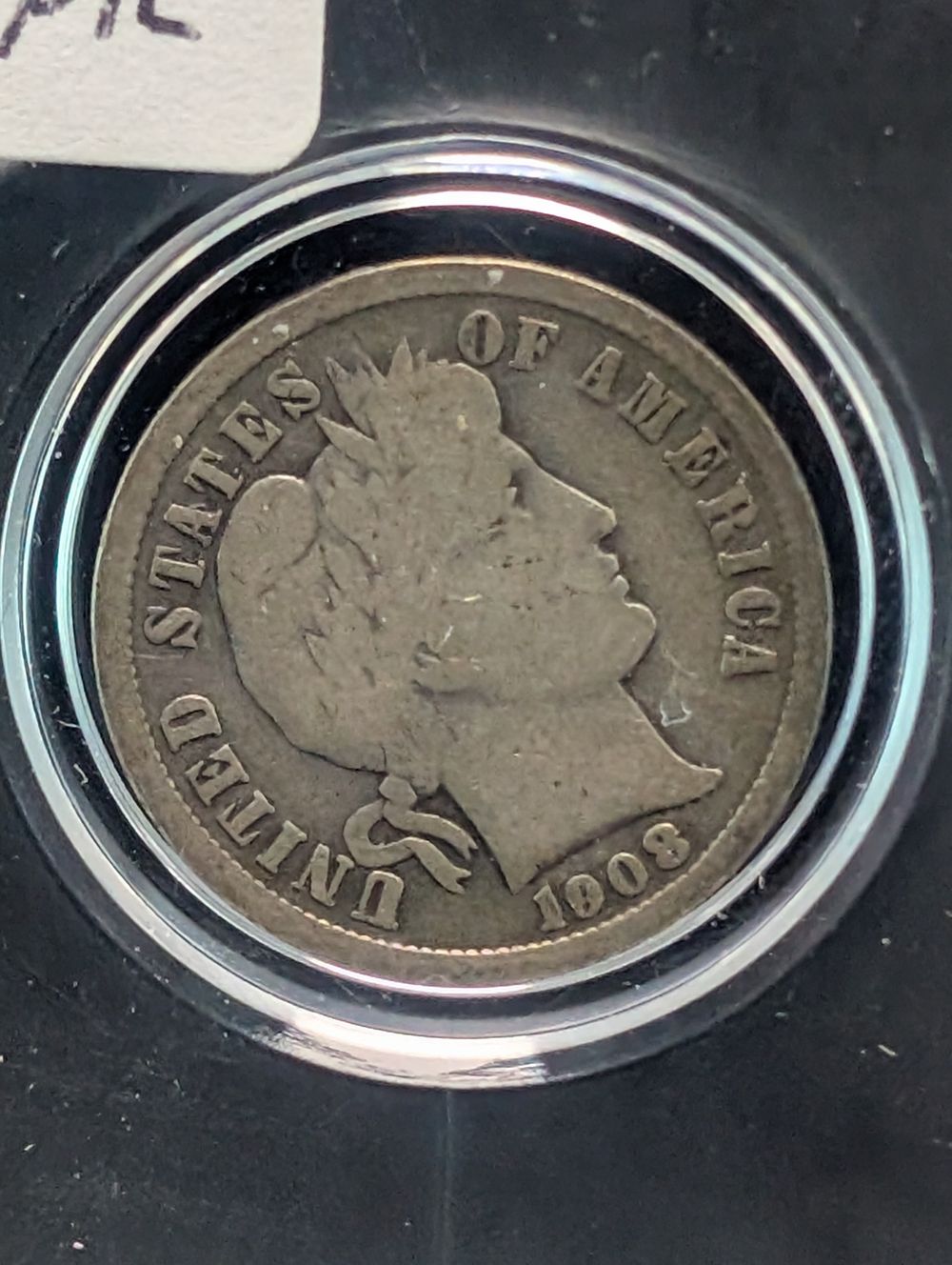 1908 Barber Silver Dime
Condition 
PLEASE NOTE Some coins may have a grade on the package or 