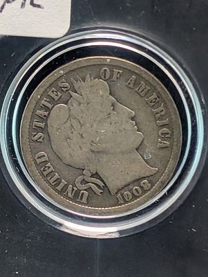 1908 Barber Silver Dime Condition PLEASE NOTE Some coins may have a grade on the package or in 