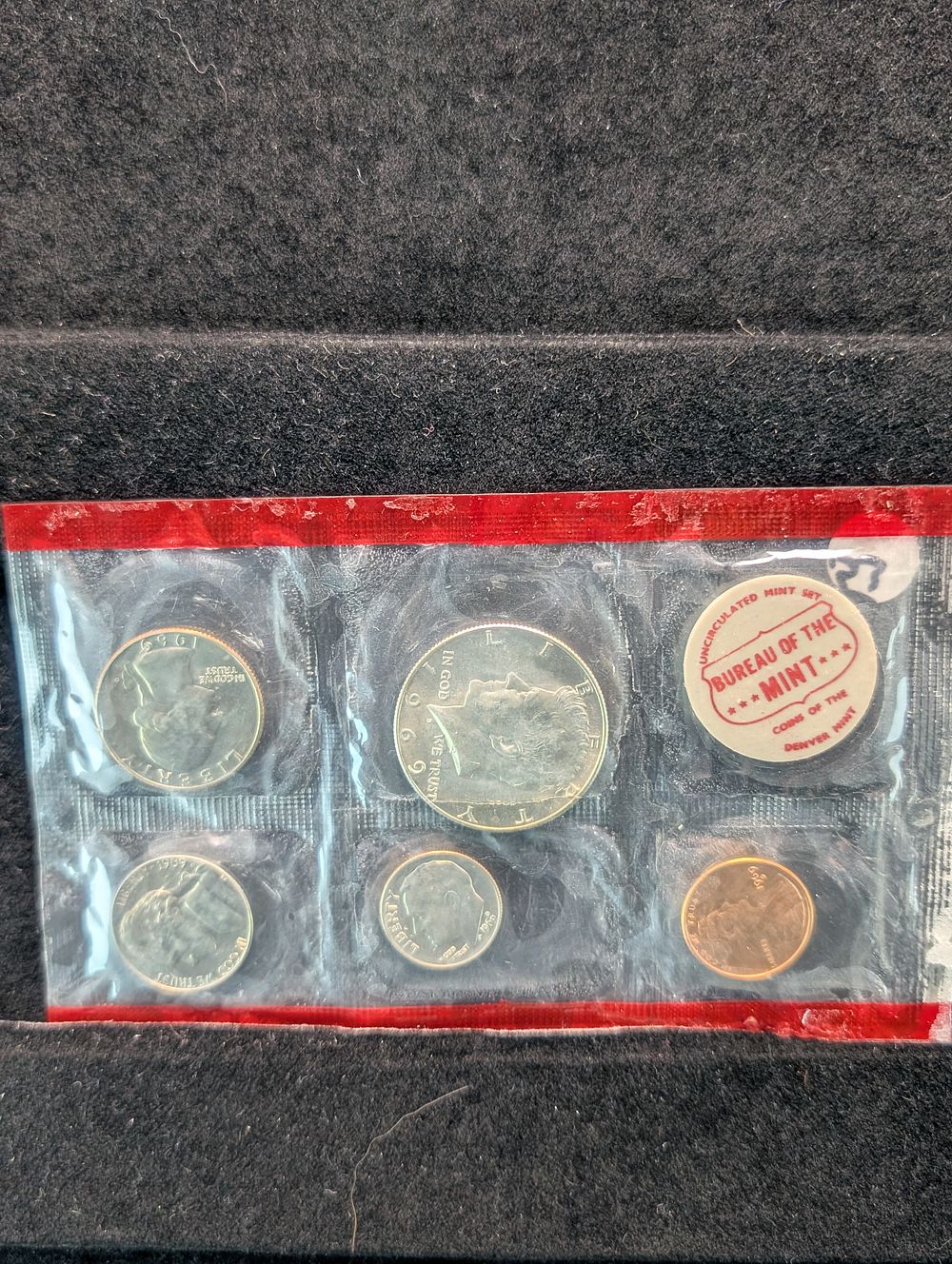 1969-D U.S. Uncirculated Mint Set, Contains a 40% Silver Kennedy Half Dollar - D Set Only 
