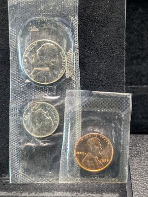 1957-P Lincoln Wheat Cent, 1957-P Jefferson Nickel, & 1957-P 90% Silver Roosevelt Dime From 