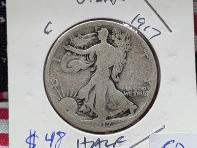 1917 Silver Walking Liberty Half Dollar - Better Teen Date!. 1917 Silver Walking Liberty Half 