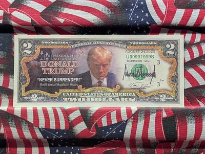 Donald Trump "Never Surrender" $2 Novelty Note Condition PLEASE NOTE Some coins may have a 