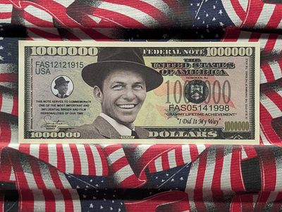 Frank Sinatra One Million Dollar Novelty Note Condition PLEASE NOTE Some coins may have a grade 