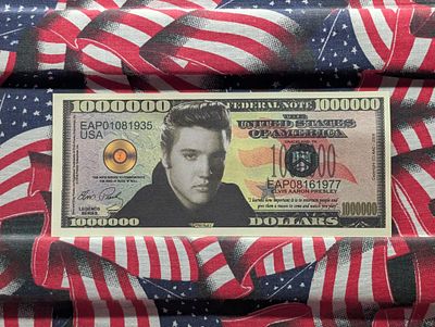 Elvis Presley One Million Dollar Novelty Note Condition PLEASE NOTE Some coins may have a grade 