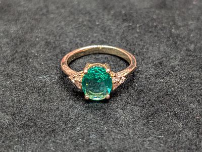 Women's Size 7 Blue Aquamarine Like Ring Condition PLEASE NOTE Some coins may have a grade on 