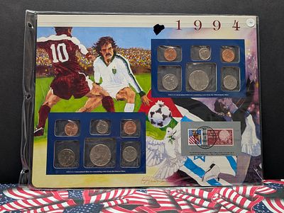 1994 P&D US Mint Uncirculated Sets In Commemorative Display Sheet. 1994 P&amp;D US Mint 