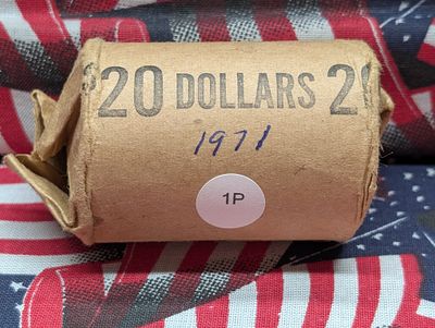 Roll of 1971 (12) & 1971-D (8) Eisenhower Dollars, 20 Total. Roll of 1971 (12) &amp; 1971-D (8) 