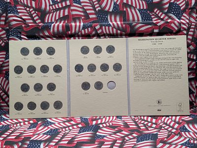 Almost Complete Book of Washington Quarters, Volume Four 1988-1998, 23 Coins Condition PLEASE 