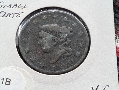 1820 Small Date U.S. Large Cent Condition PLEASE NOTE Some coins may have a grade on the 