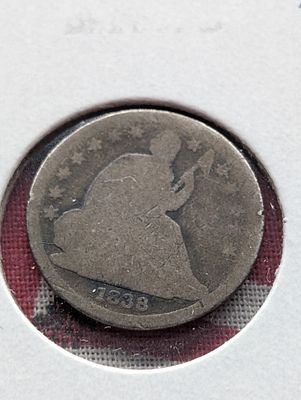 1838 Seated Liberty Dime, Worn Reverse Condition PLEASE NOTE Some coins may have a grade on the 