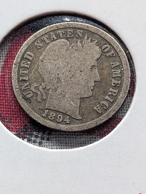 1894 Barber Dime Condition PLEASE NOTE Some coins may have a grade on the package or in the 