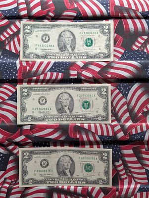 Three-1995-$2 Federal Reserve Notes Condition PLEASE NOTE Some coins may have a grade on the 