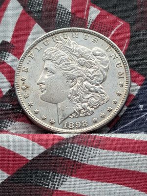 1898 Morgan Dollar, 90% Silver 26.73g Condition PLEASE NOTE Some coins may have a grade on the 