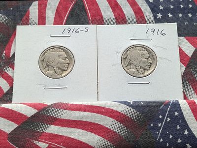 1916 and 1916-S Buffalo Nickels Condition PLEASE NOTE Some coins may have a grade on the 