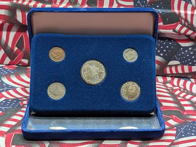 1903-O Barber Half Dollar, 1908-D Barber Quarter, 1898 Barber Dime, 1912-Liberty V-Head Nickel 