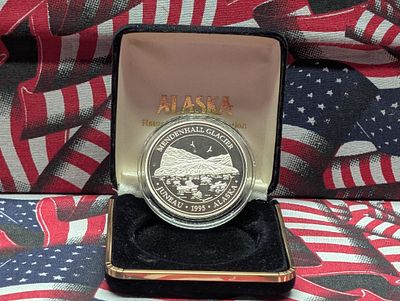 1995 Alaska Natural History Association Silver Round, 1 Troy Ounce .999 Fine 
