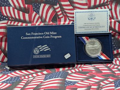 2006- S Unc. Old Mint Commemorative Coin Silver Dollar, 90% Silver 26.73g in OGP w/ 