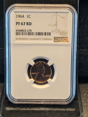 1964 Lincoln Cent, PF 67 RD, NGC Condition PLEASE NOTE Some coins may have a grade on the 