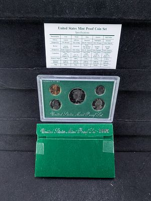 1995-S U.S. Mint Proof Set in OGP w/ COA Condition PLEASE NOTE Some coins may have a grade on 