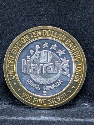 Limited Edition Gaming Token, Harrah's with .999 Fine Silver Center Condition PLEASE NOTE Some 
