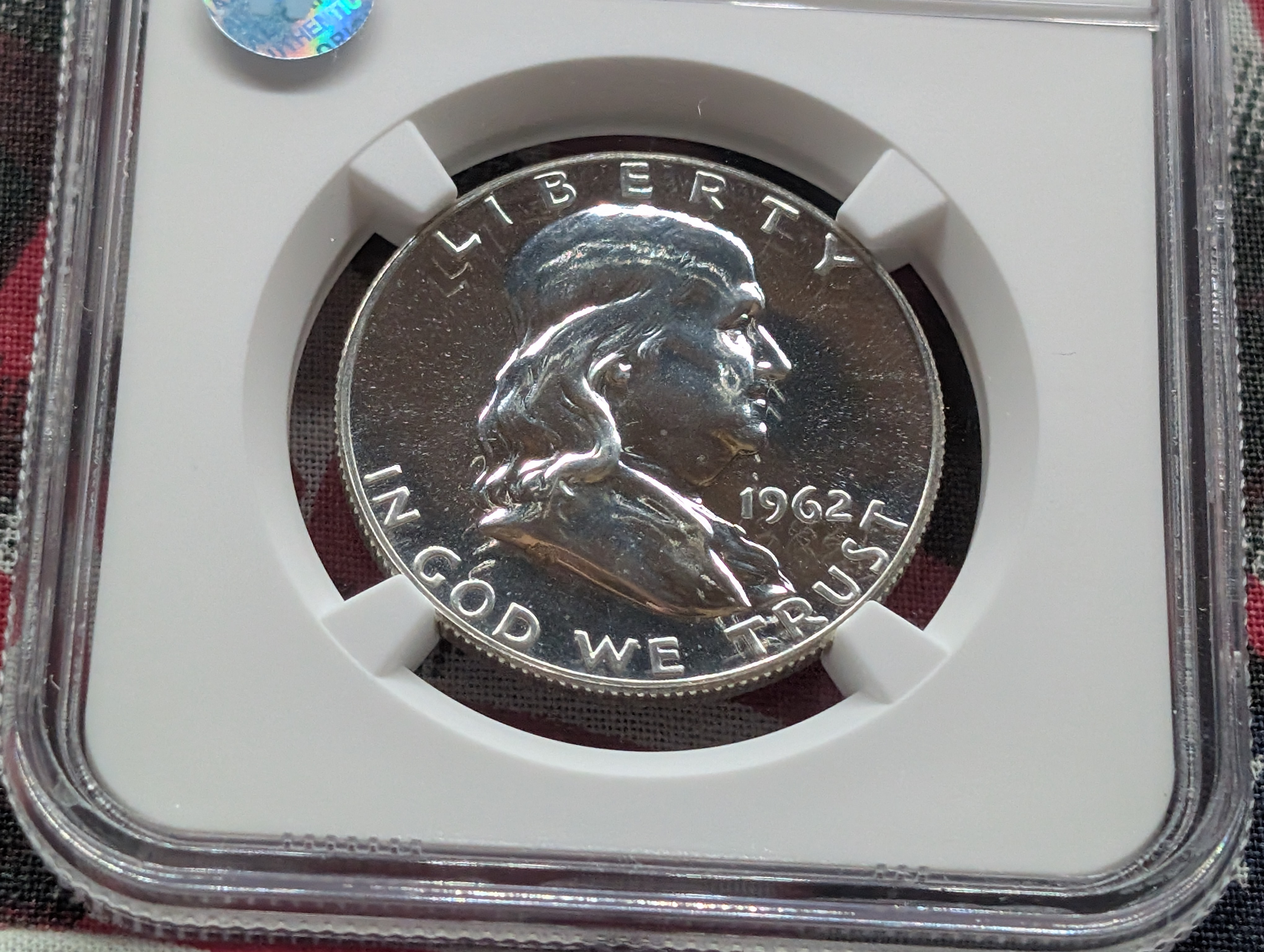 1962 PROOF Franklin 90% Silver Half Dollar - NGC PF67