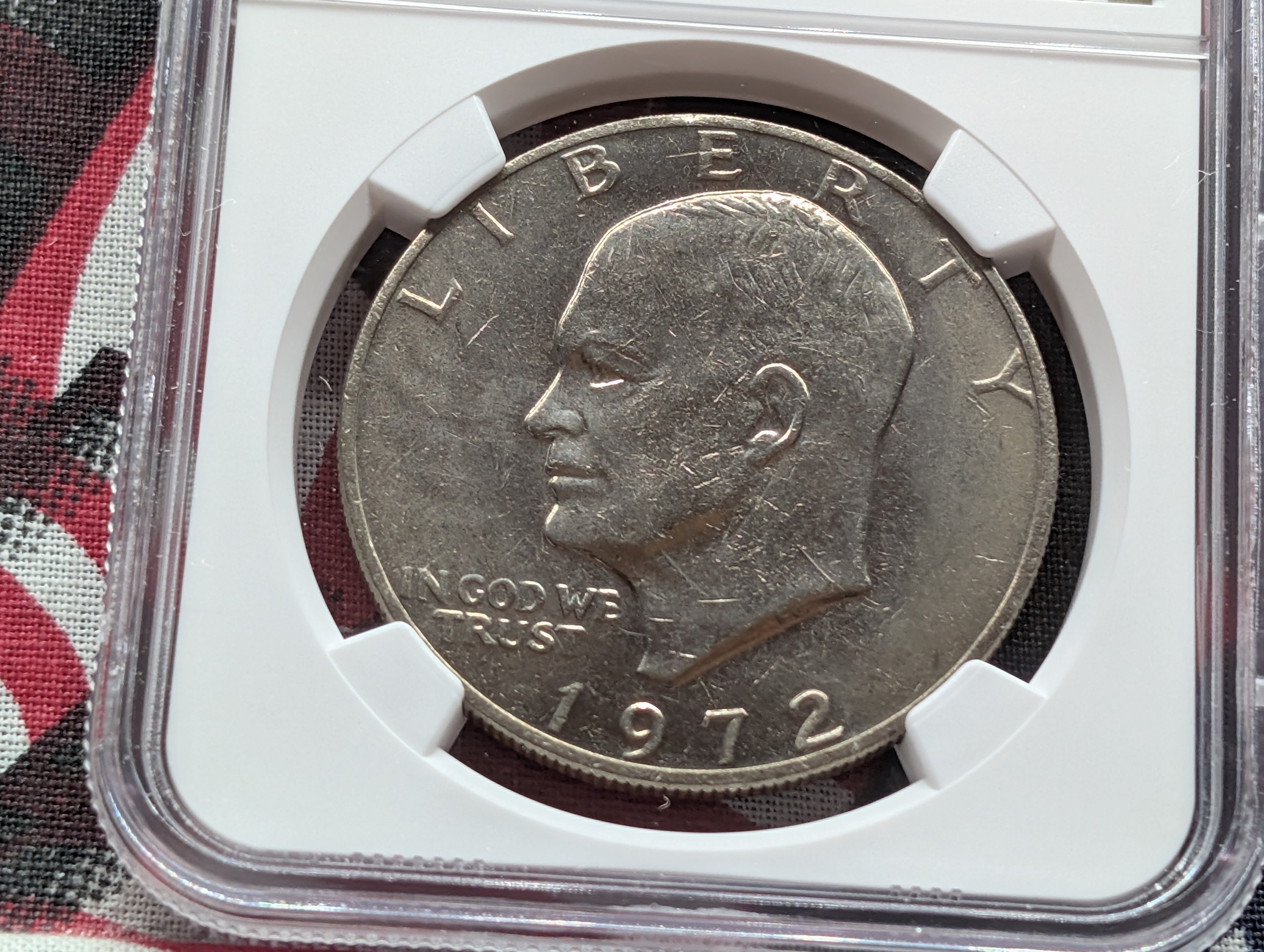 1972 Type 1 Eisenhower Dollar - NGC MS65