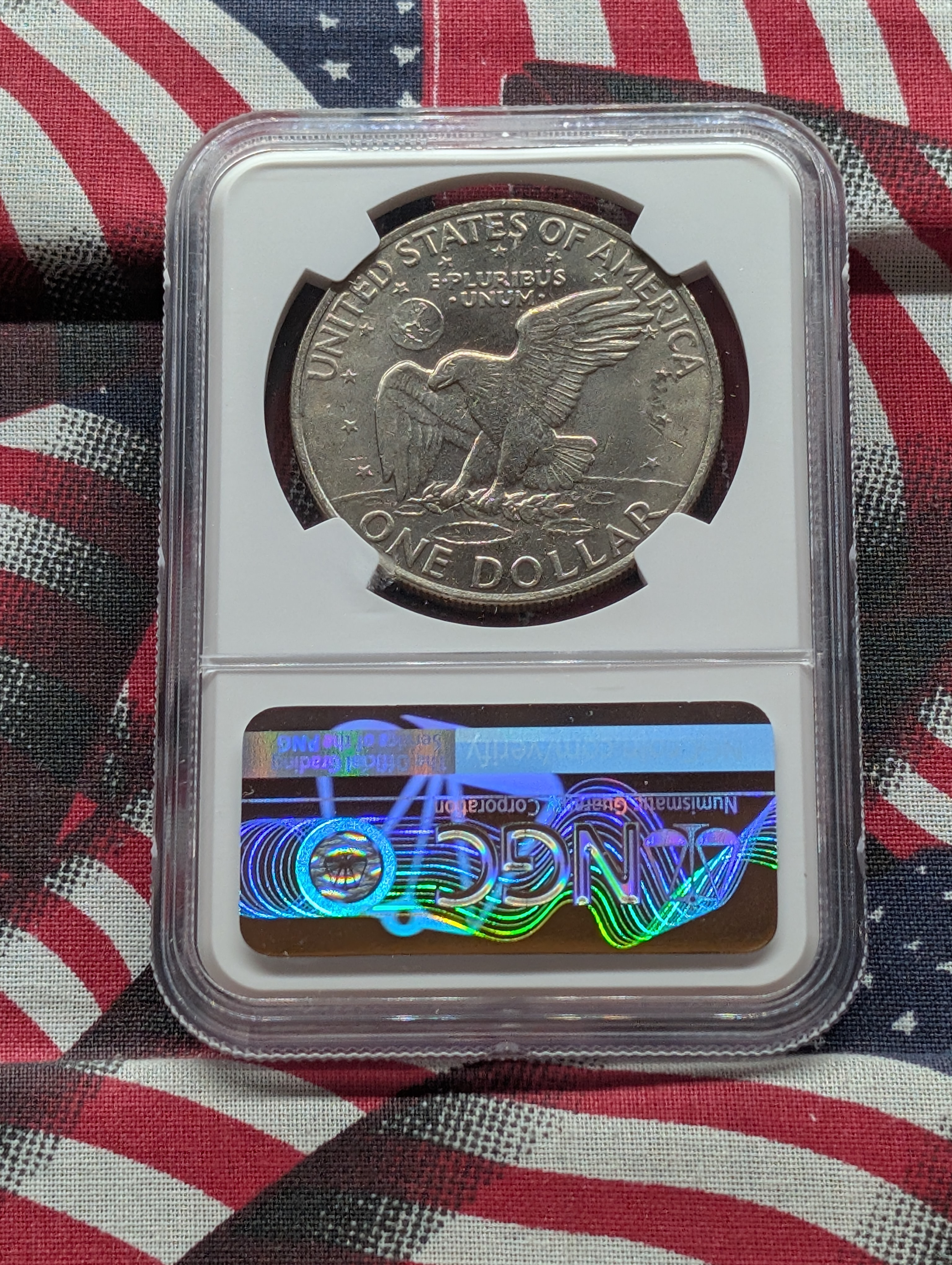 1972 Type 1 Eisenhower Dollar - NGC MS65