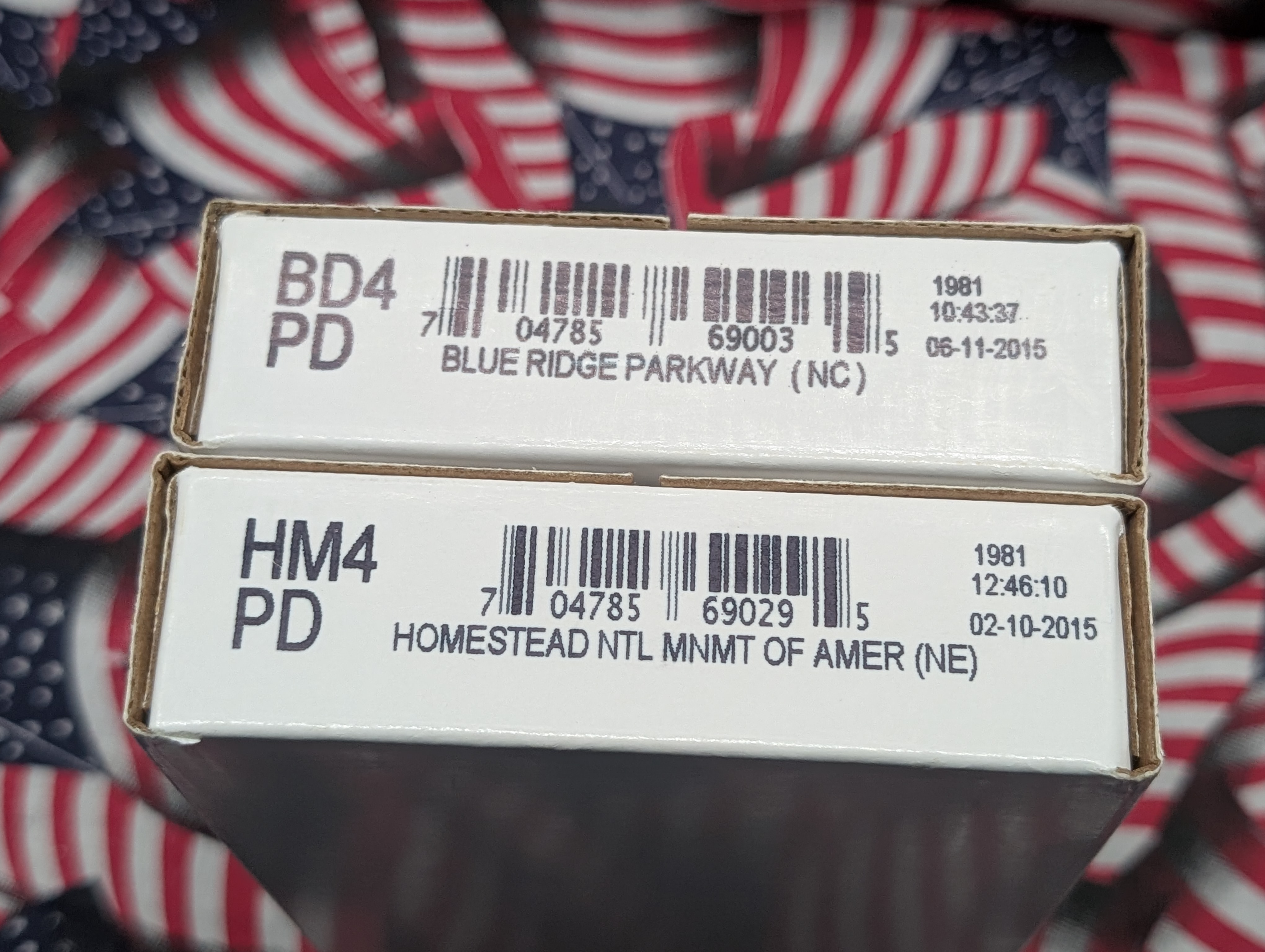 U.S. Mint Rolls of 2015-P&D Blue Ridge Parkway & Homestead National Monument of America - National Park Quarters in Sealed OGP (2 PCS - 4 Ro