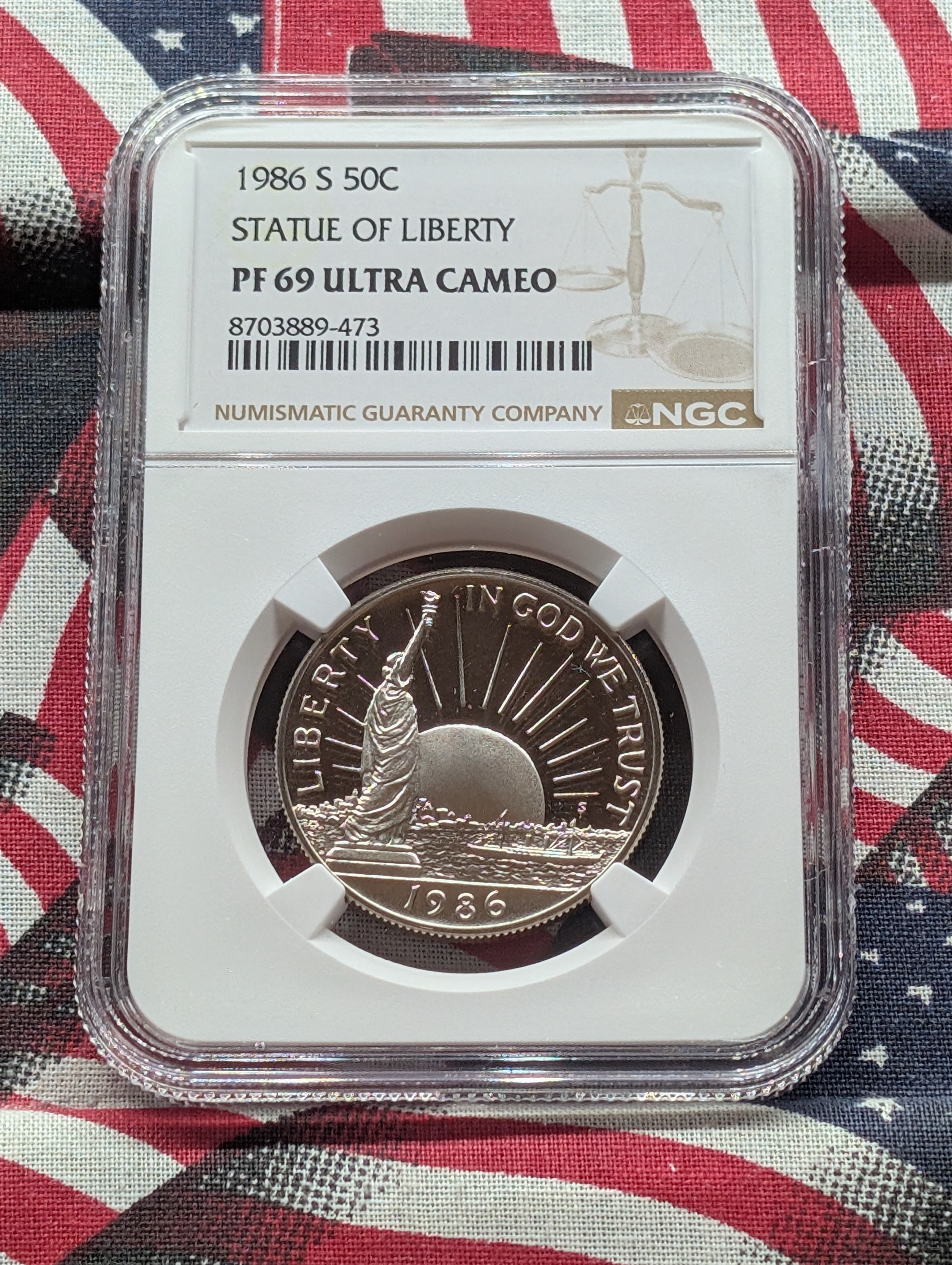 1986-S PROOF Statue of Liberty Commemorative Half Dollar - NGC PF69 ULTRA CAMEO