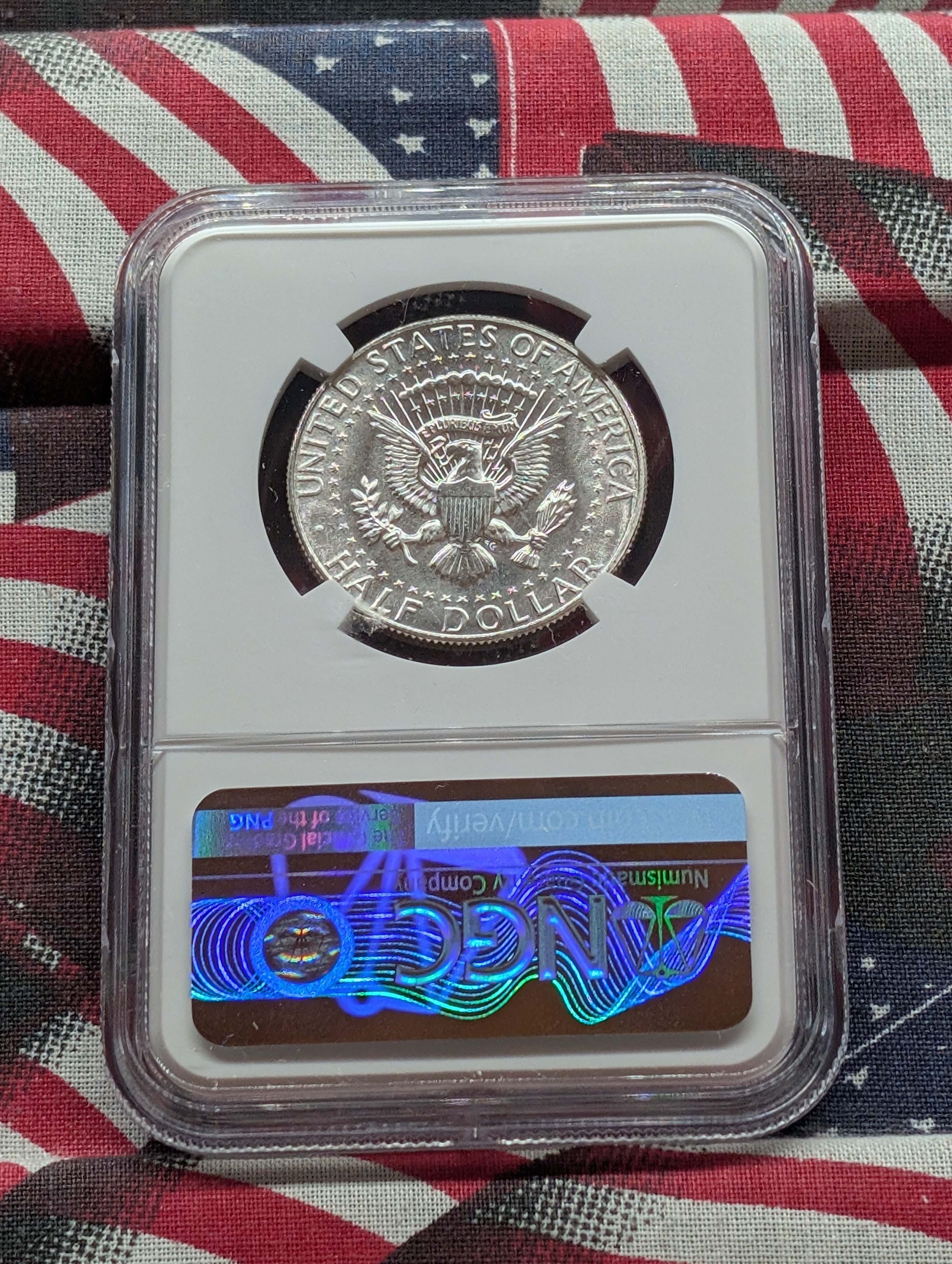 1965 SMS Kennedy Silver Half Dollar 40% Silver - NGC MS67