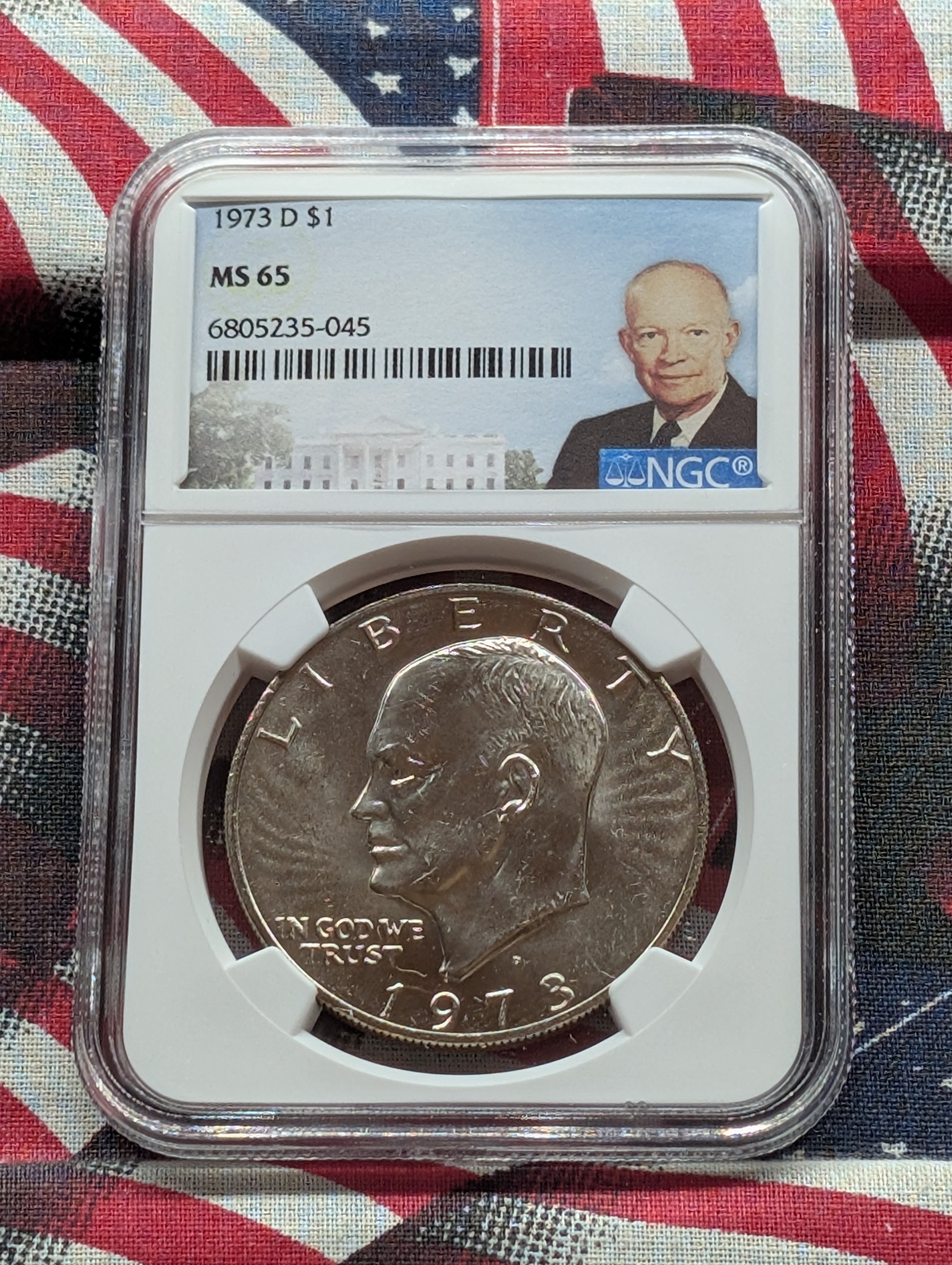 1973-D Eisenhower Dollar - NGC MS65