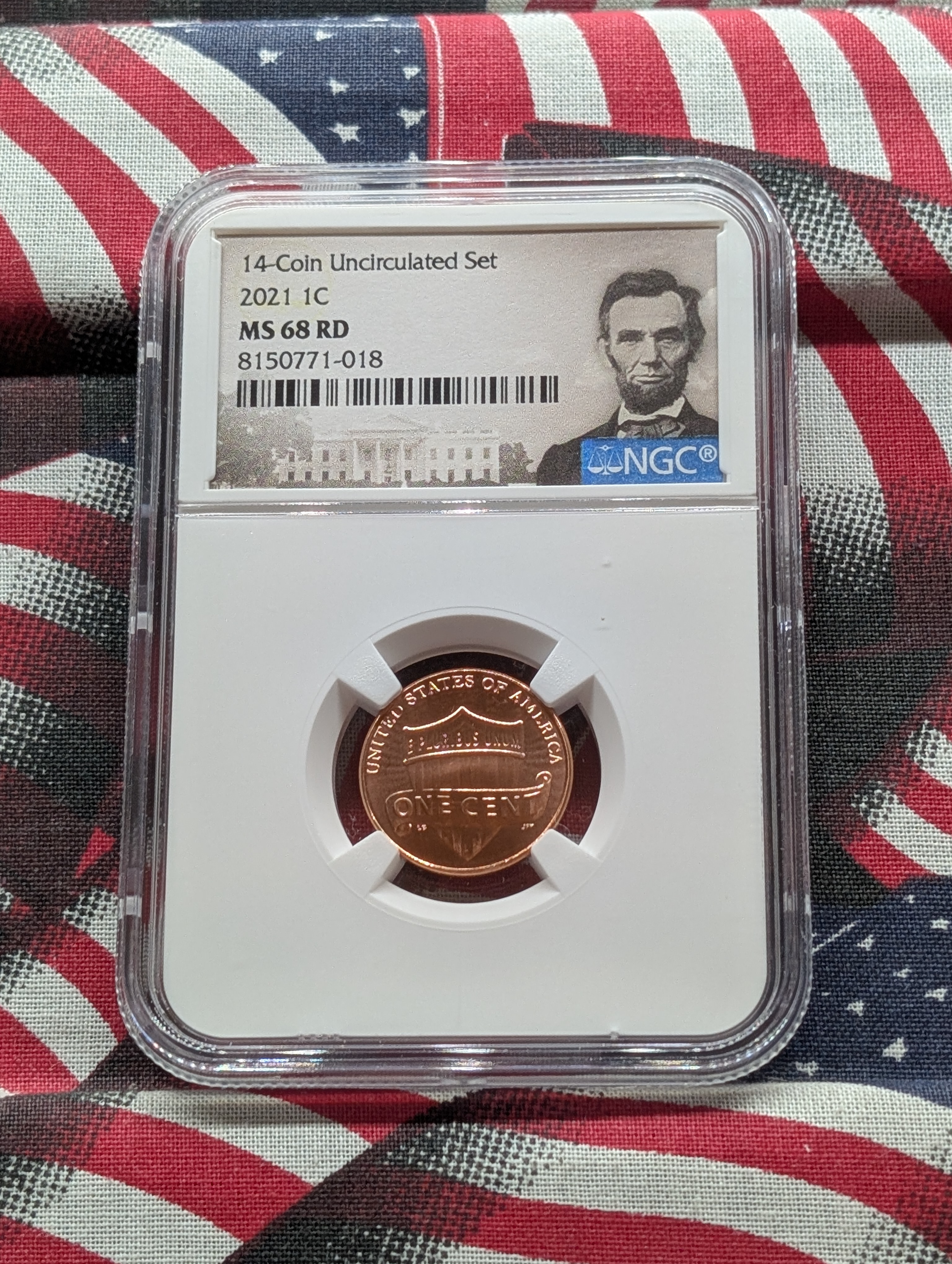 2021 Lincoln Shield Cent - NGC MS68 RD - from a 14-Coin Uncirculated Set