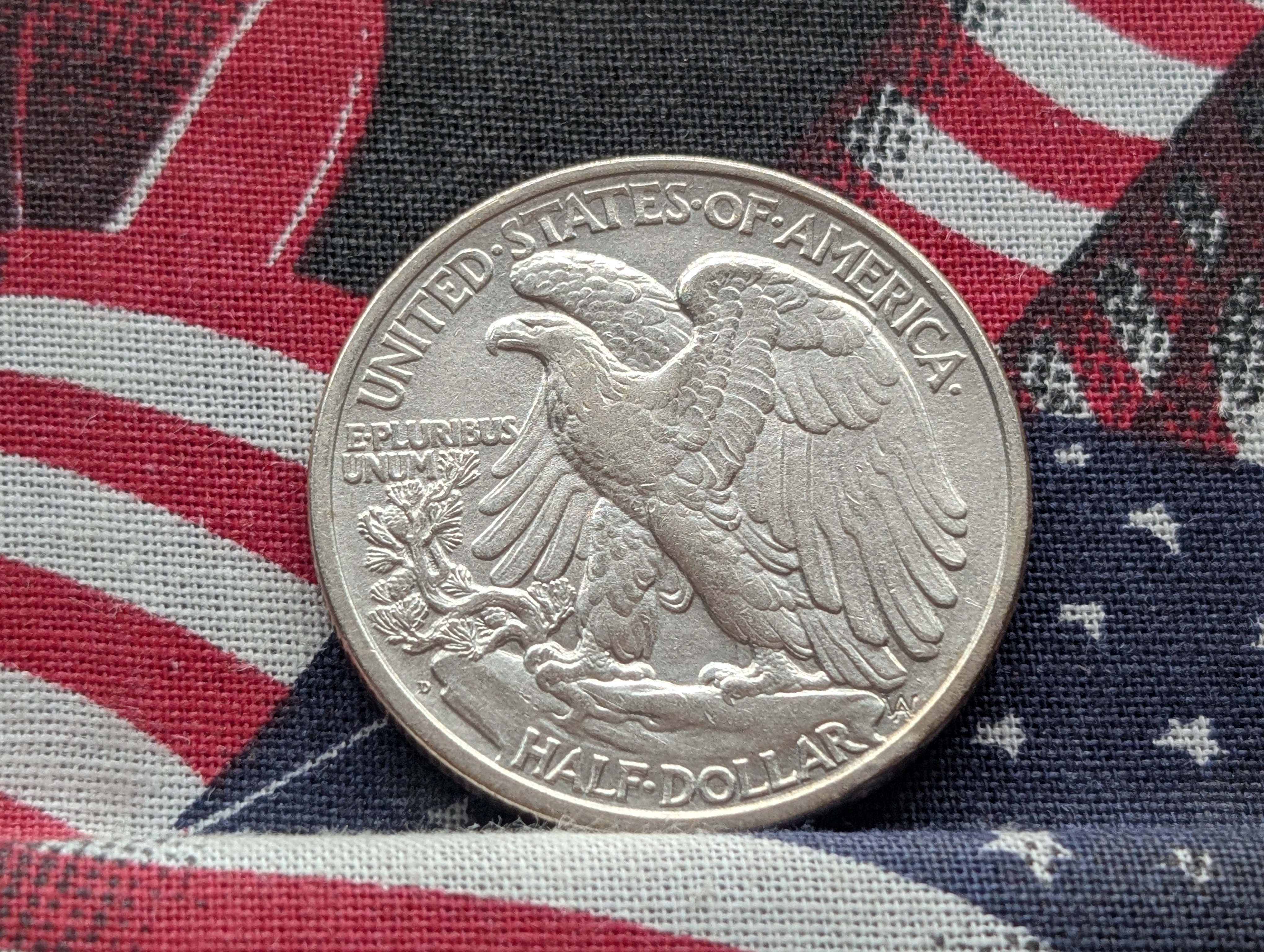 1918-D Walking Liberty 90% Silver Half Dollar
