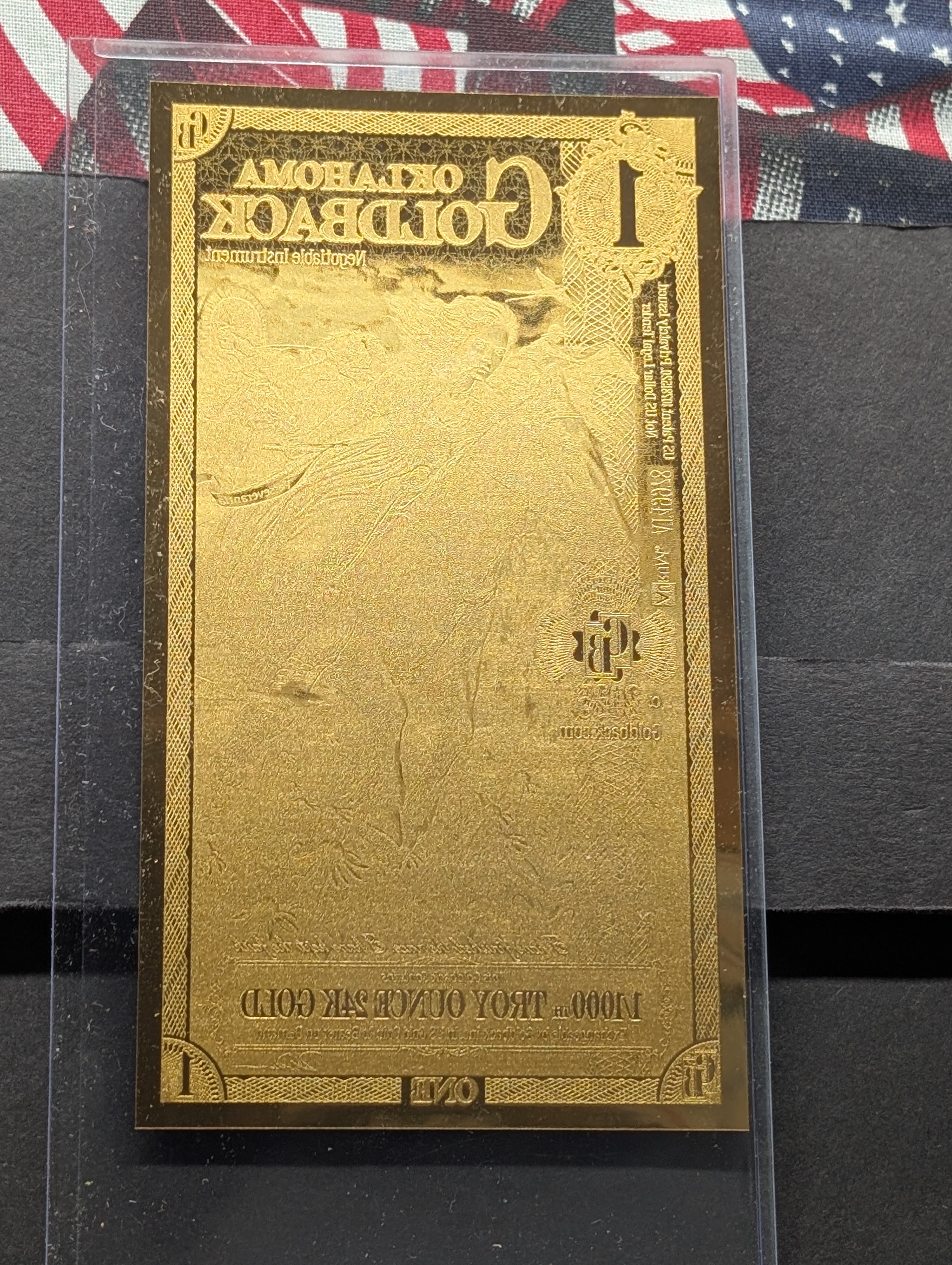 1/1000th Troy Oz. 24k GOLD 2025 Oklahoma $1.00 Goldback