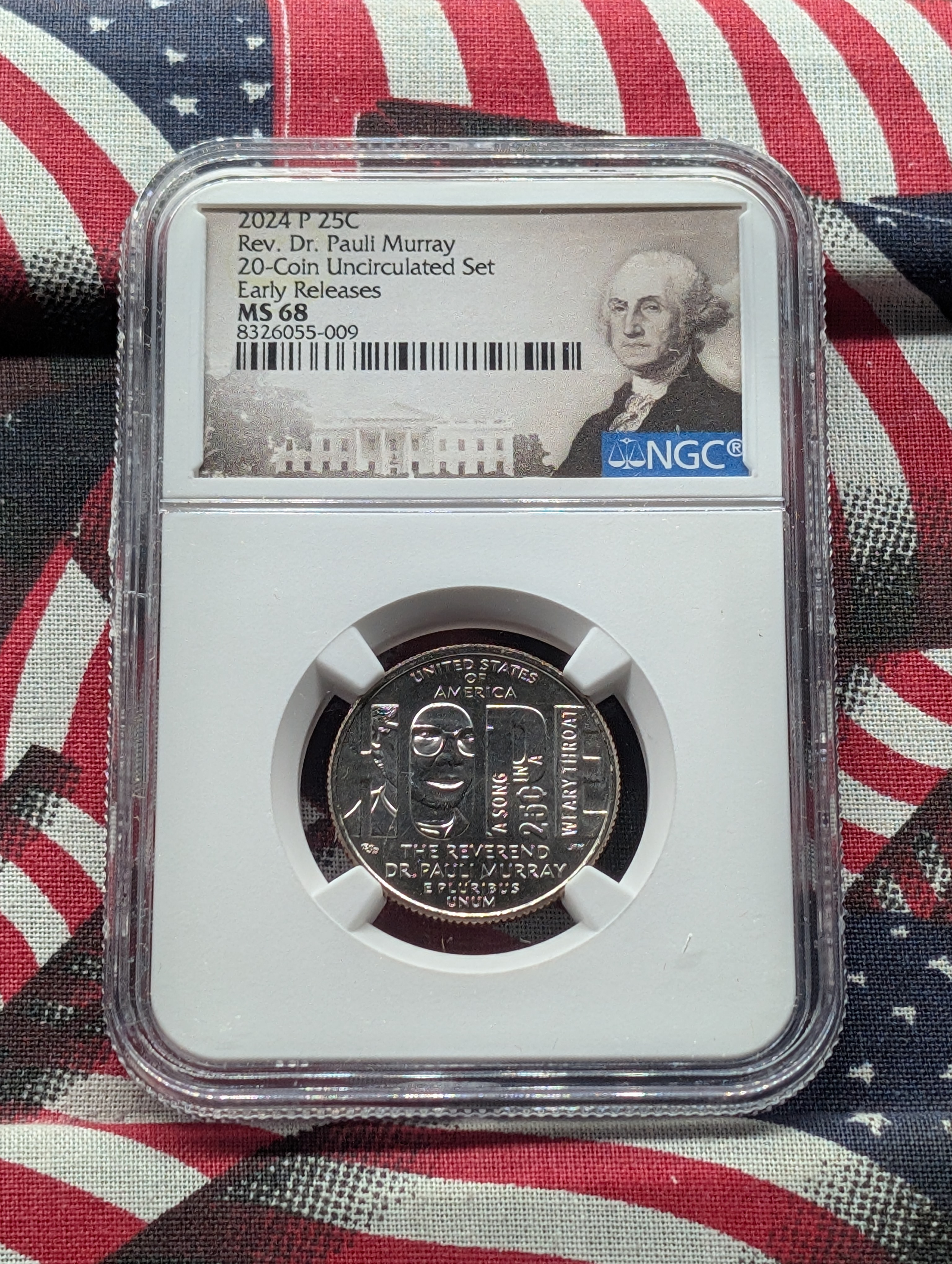 2024-P Rev. Dr. Pauli Murray Quarter - NGC MS68 - Early Release - From a 20-Coin Uncirculated Set