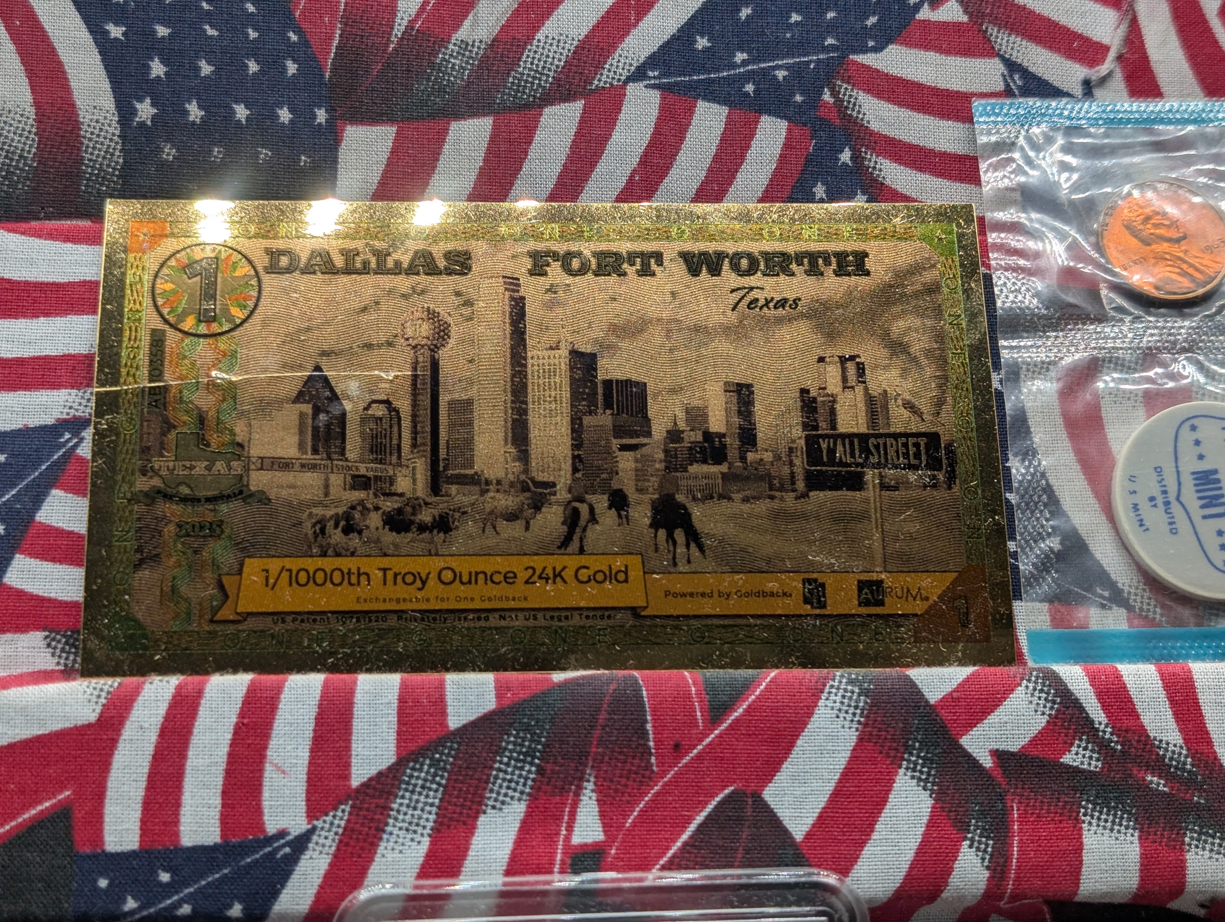 MASSIVE!! Grab Bag of Various Vintage & Modern U.S. Coin, Currency & Tokens - Includes 1/1000th Oz. 24k GOLD Texas Goldback