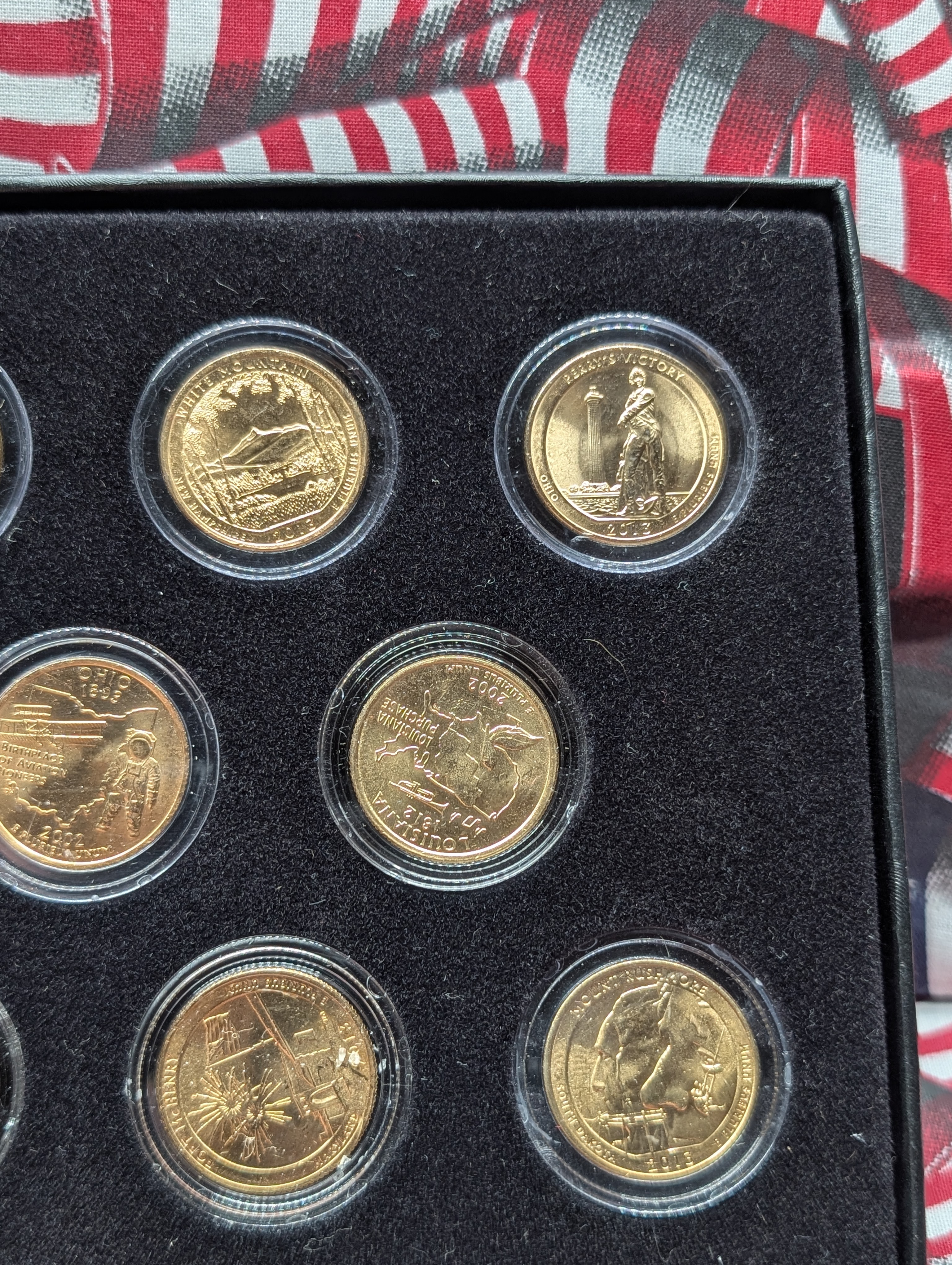 2002 & 2013 Gold (LAYERED) Statehood Quarter Collection in Display Box