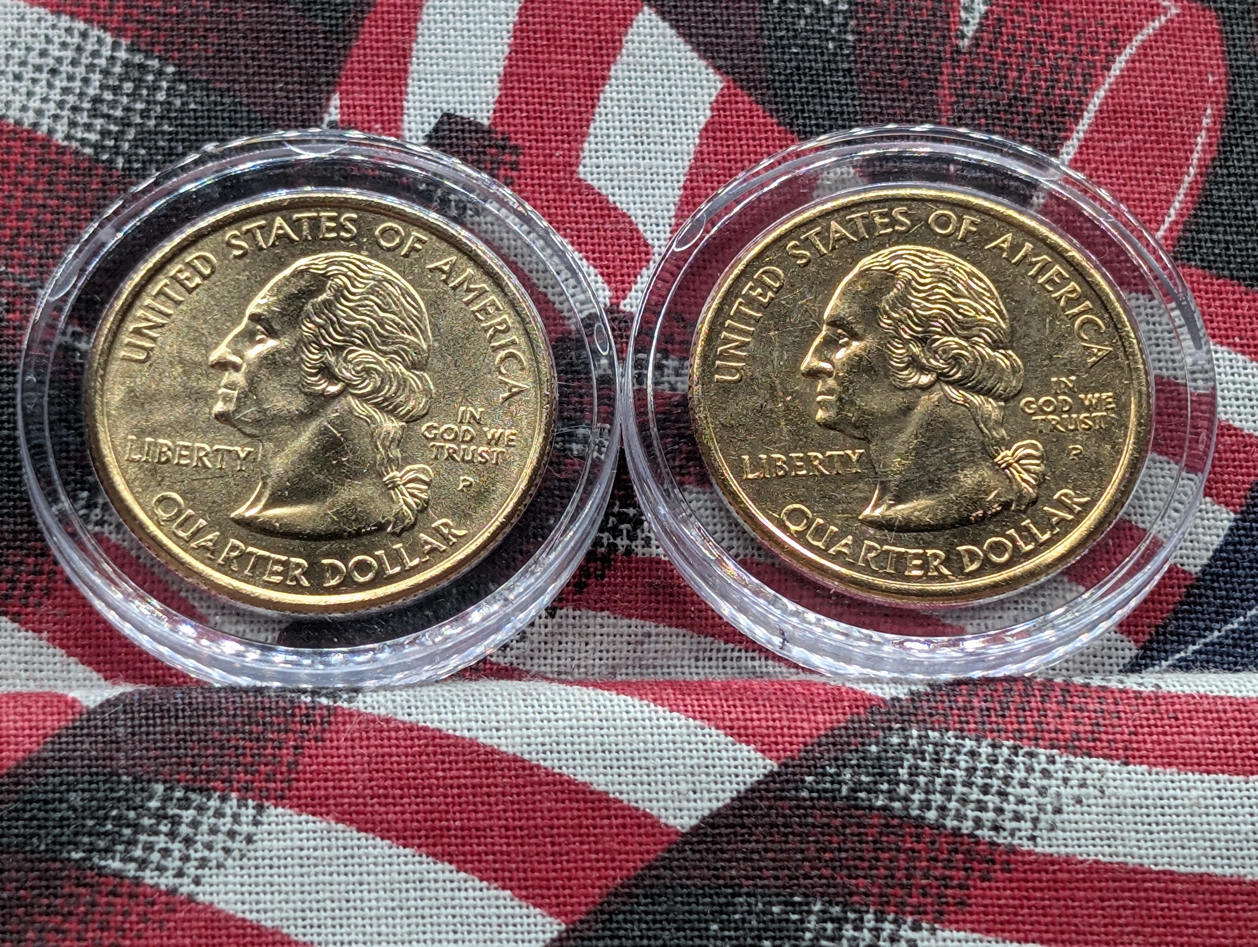 2002 & 2013 Gold (LAYERED) Statehood Quarter Collection in Display Box